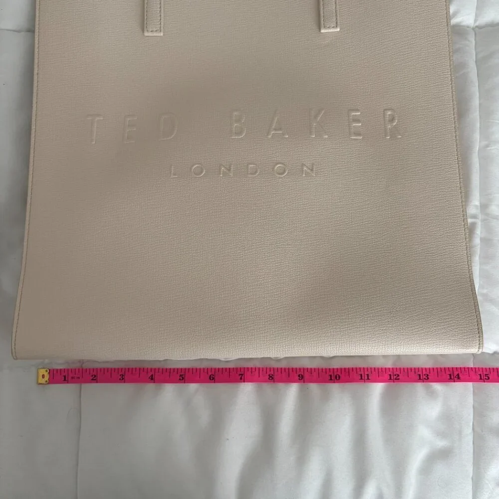 Ted Baker London The ICON Beige Medium Tote Luxury Commuter Chic Quiet Luxury